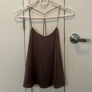 Mauve/brown spaghetti strap tank top